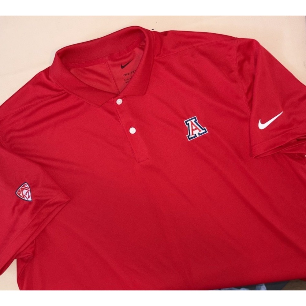 Nike University of‎ Arizona Wildcats Dri-Fit Polo Shirt Men's Large Red